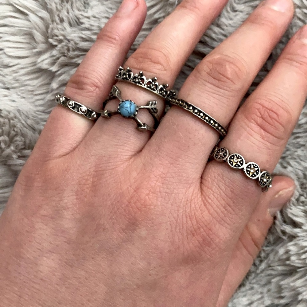 Boho ring set from Copper Closet